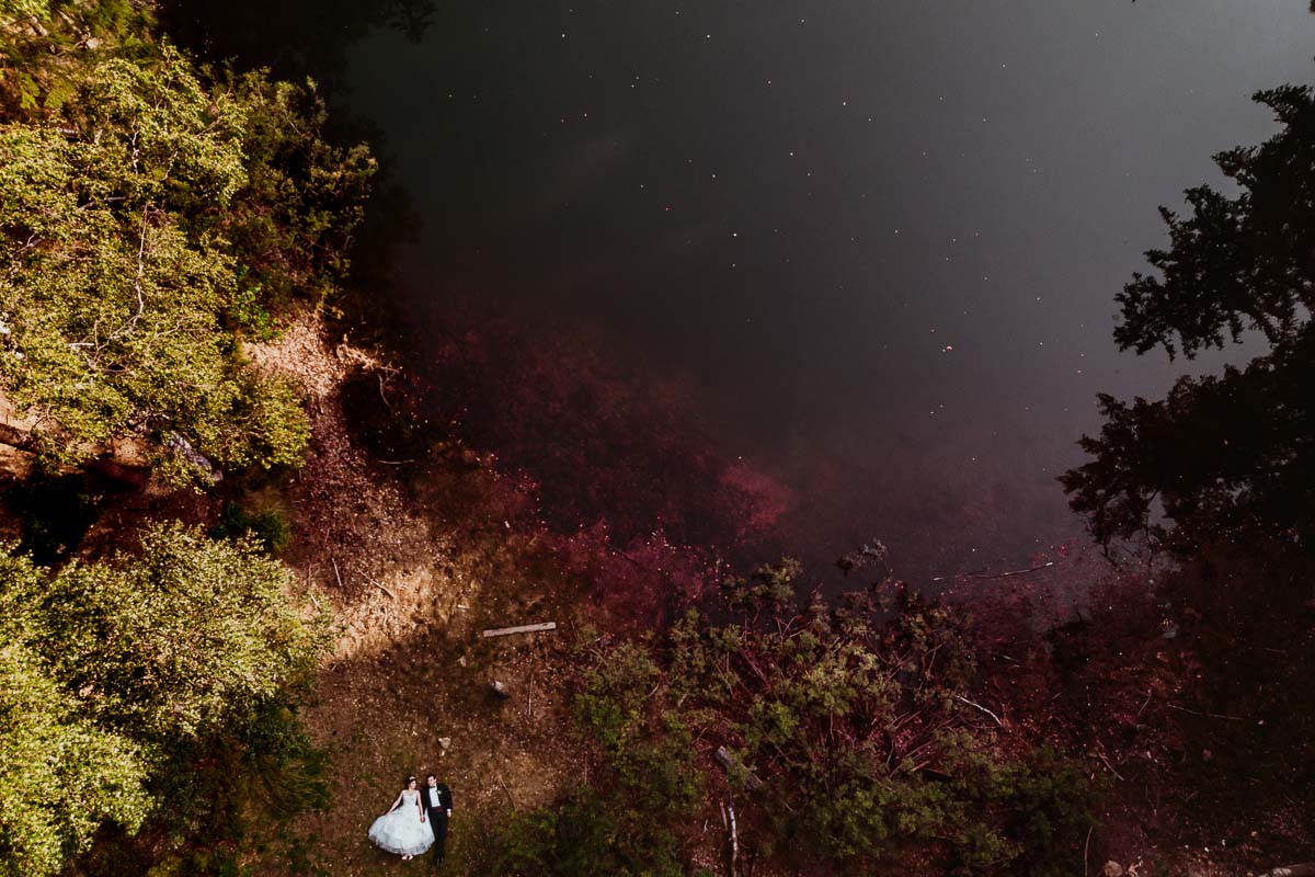 fotograf ślubny z dronem