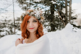 sesja ślubna w zimie w górach